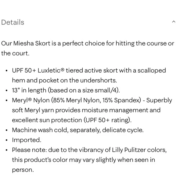 EUC Lilly Pulitzer Miesha Skort - Picture 4 of 5
